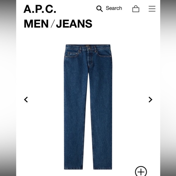 JEANS MEN Petit New Standard size 33 Stonewashed Indigo